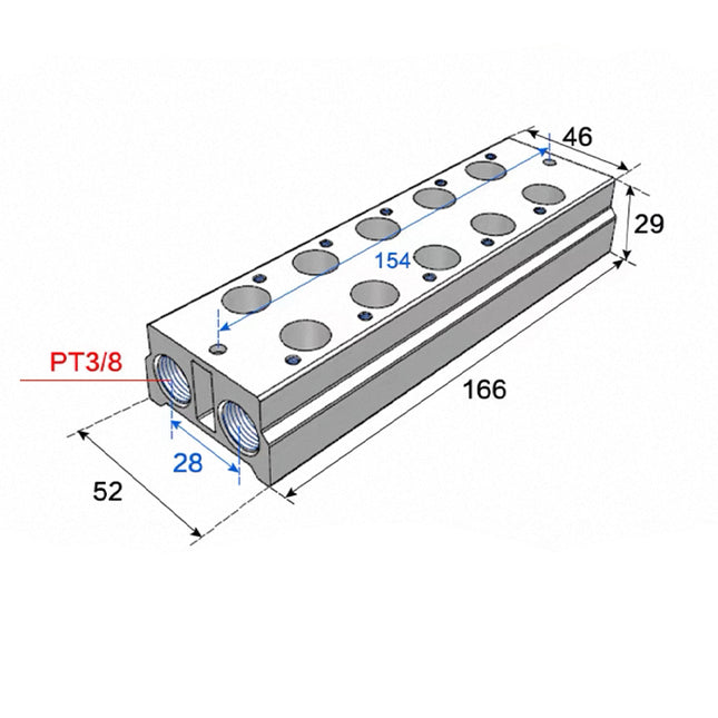 Airtac 3V300M: Air Valve Manifold - 3V300M5F