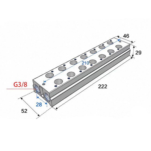 Airtac 3V300M: Air Valve Manifold - 3V300M7FG