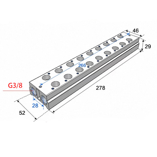Airtac 3V300M: Air Valve Manifold - 3V300M9FG