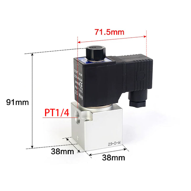Airtac 3V3-08-NO: Solenoid valve(3/2 way) - 3V308NOB