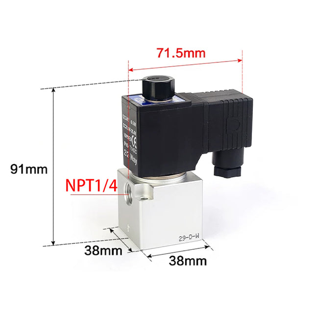 Airtac 3V3-08-NO: Solenoid valve(3/2 way) - 3V308NOAT
