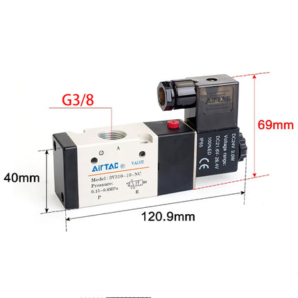 Airtac 3V310-10-NO: Solenoid valve(3/2 way) - 3V31010NOBG