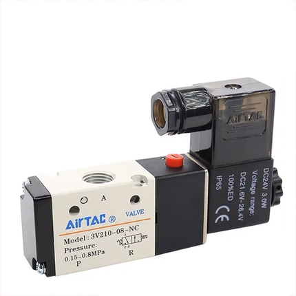 Airtac 3V310-08-NC : Solenoid valve(3/2 way) - 3V31008NCFT-W