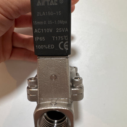 Airtac 2L150: 2 Way Solenoid Valve - 2L15015C