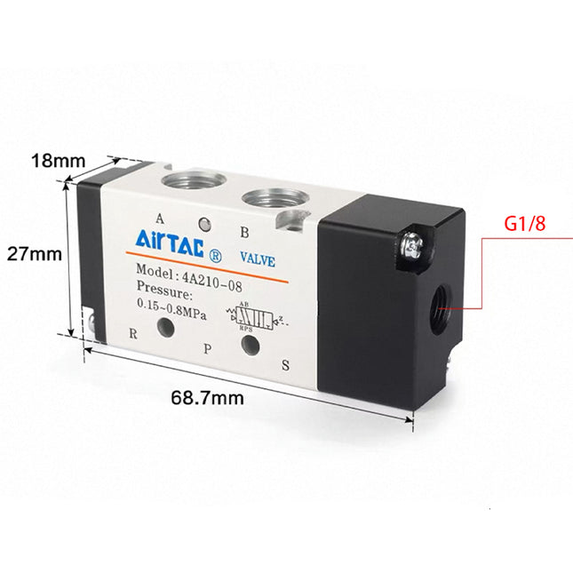 Airtac 4A110-06: Air Pilot Valve. 5 Way - 4A11006G