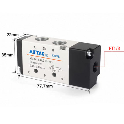 Airtac 4A210-06: Air Pilot Valve. 5 Way - 4A21006