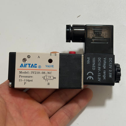 Airtac 3V210-08-NC: Solenoid valve(3/2 way) - 3V21008NCFT