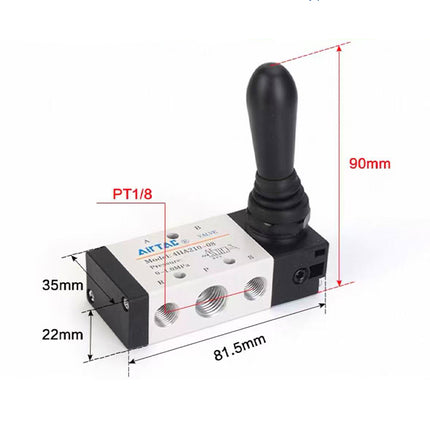 Airtac 4H210-06: Hand Valve. Toggle Style - 4H21006