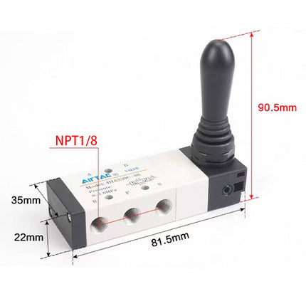Airtac 4H230C-06: Hand Valve. Toggle Style - 4H230C06T