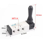 Airtac 4H230C-08: Hand Valve. Toggle Style - 4H230C08T