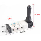 Airtac 4H230E-08: Hand Valve. Toggle Style - 4H230E08G