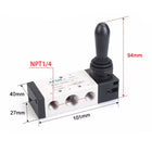 Airtac 4H330C-08: Hand Valve. Toggle Style - 4H330C08T