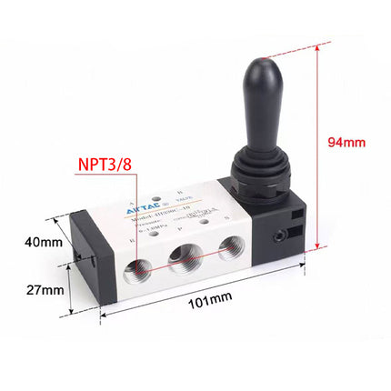 Airtac 4H330C-10: Hand Valve. Toggle Style - 4H330C10T