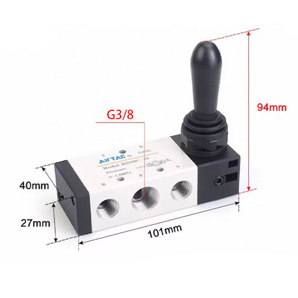 Airtac 4H330E-10: Hand Valve. Toggle Style - 4H330E10G