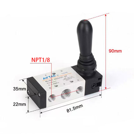 Airtac 4HA210-06: Hand Valve. Toggle Style - 4HA21006T