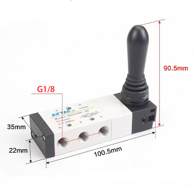 Airtac 4HA230C-06: Hand Valve. Toggle Style - 4HA230C06G