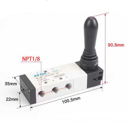 Airtac 4HA230C-06: Hand Valve. Toggle Style - 4HA230C06T