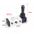 Airtac 4HA330C-08: Hand Valve. Toggle Style - 4HA330C08T