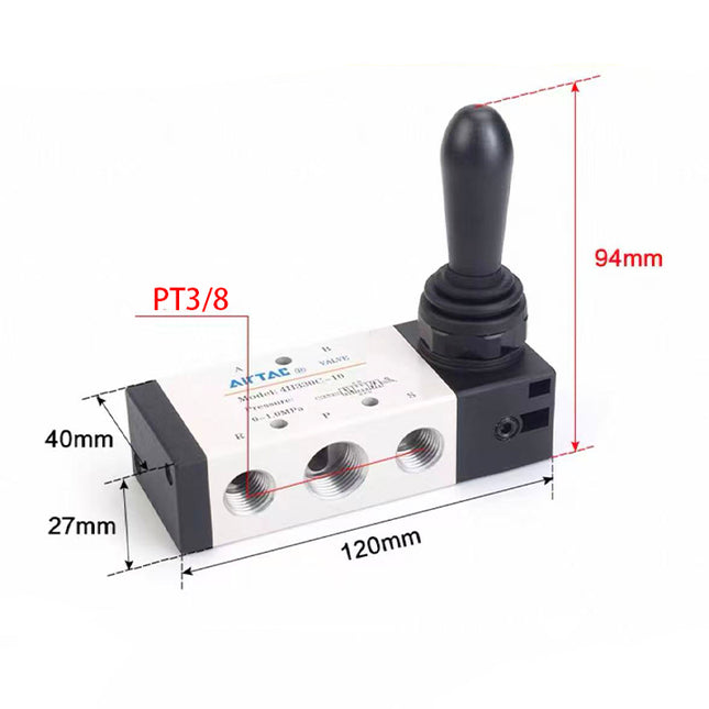 Airtac 4HA330C-10: Hand Valve. Toggle Style - 4HA330C10