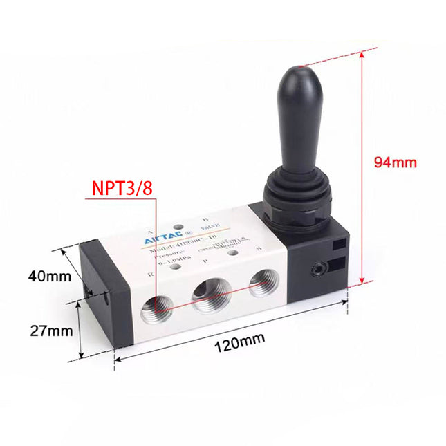 Airtac 4HA330C-10: Hand Valve. Toggle Style - 4HA330C10T