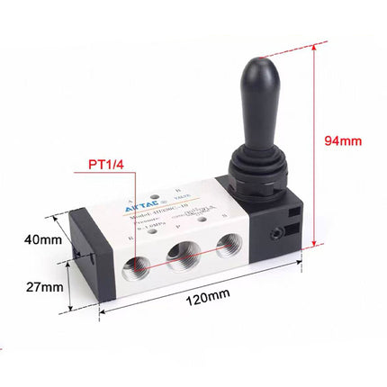 Airtac 4HA330E-08: Hand Valve. Toggle Style - 4HA330E08