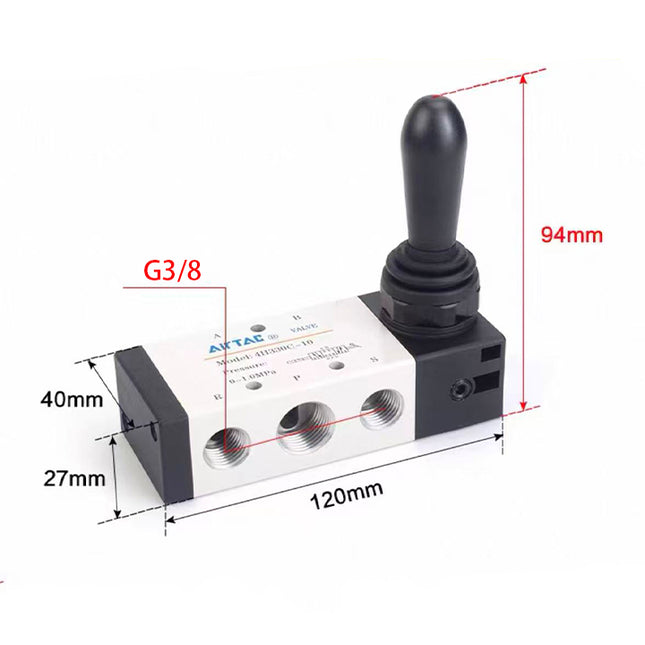 Airtac 4HA330E-10: Hand Valve. Toggle Style - 4HA330E10G