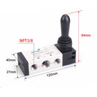 Airtac 4HA330E-10: Hand Valve. Toggle Style - 4HA330E10T