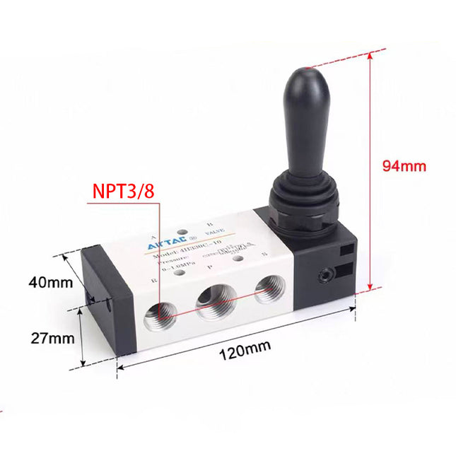 Airtac 4HA330E-10: Hand Valve. Toggle Style - 4HA330E10T