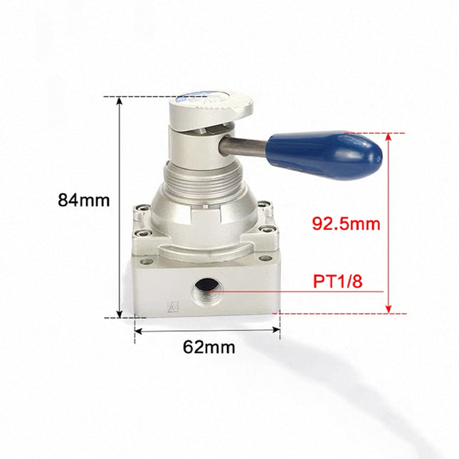 Airtac 4HV210-06: Hand Valve. Rotary Style - 4HV21006L