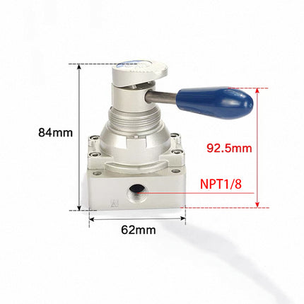 Airtac 4HV210-06: Hand Valve. Rotary Style - 4HV21006LT