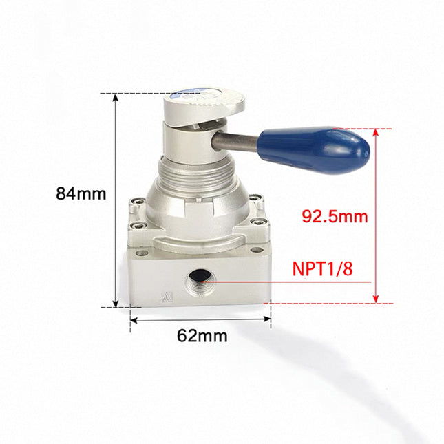 Airtac 4HV210-06: Hand Valve. Rotary Style - 4HV21006LT