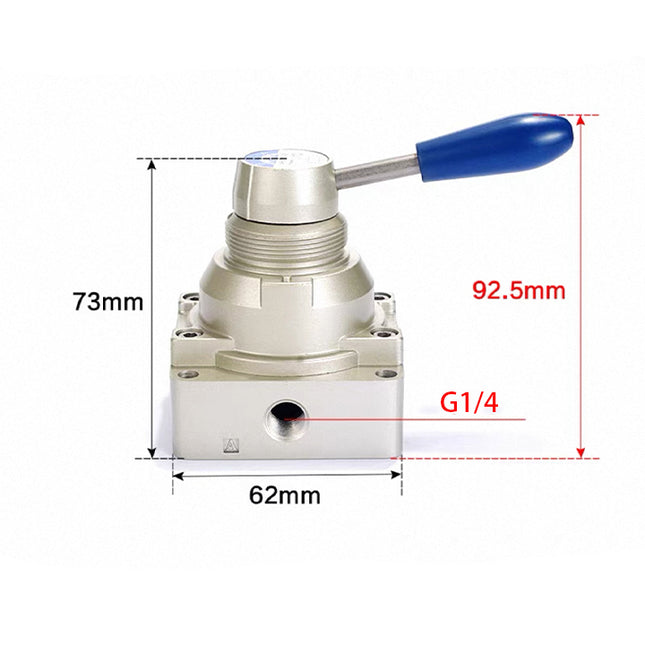 Airtac 4HV210-08: Hand Valve. Rotary Style - 4HV21008G