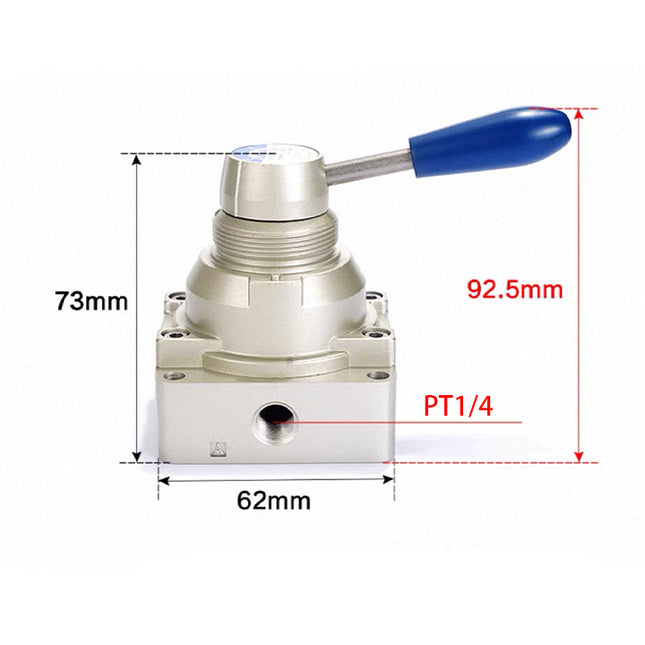 Airtac 4HV230-08: Hand Valve. Rotary Style - 4HV23008