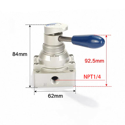 Airtac 4HV230-08: Hand Valve. Rotary Style - 4HV23008LT