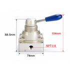 Airtac 4HV230-08: Hand Valve. Rotary Style - 4HV31008T