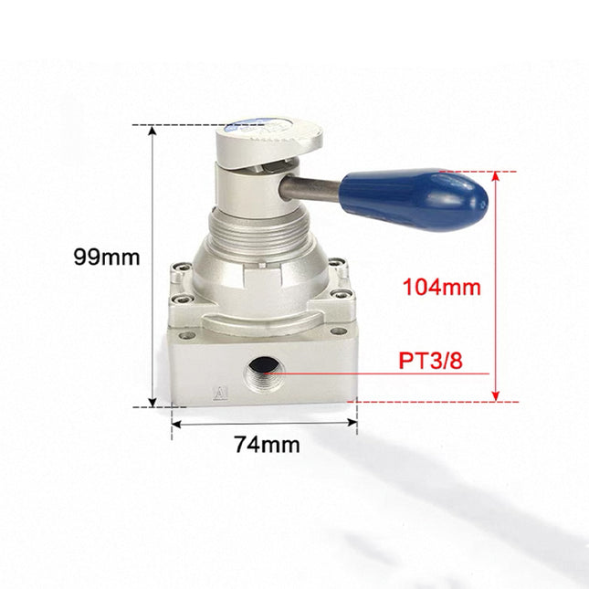 Airtac 4HV310-10: Hand Valve. Rotary Style - 4HV31010L