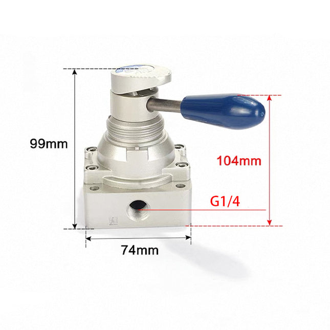 Airtac 4HV330-08: Hand Valve. Rotary Style - 4HV33008LG