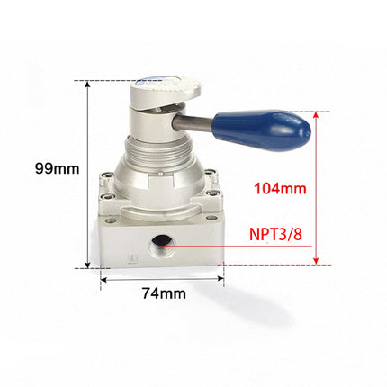 Airtac 4HV330-10: Hand Valve. Rotary Style - 4HV33010LT
