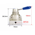 Airtac 4HV330-10: Hand Valve. Rotary Style - 4HV33010T