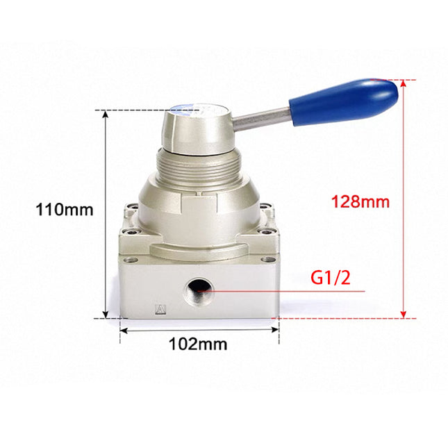 Airtac 4HV410-15: Hand Valve. Rotary Style - 4HV41015G