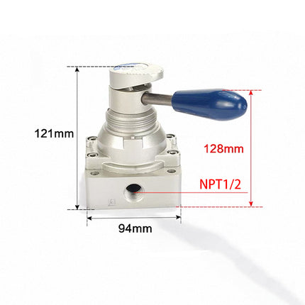 Airtac 4HV410-15: Hand Valve. Rotary Style - 4HV41015LT