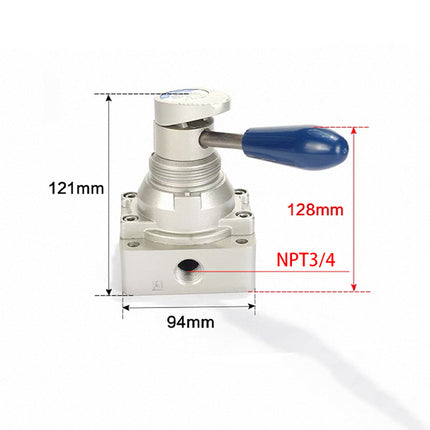 Airtac 4HV410-20: Hand Valve. Rotary Style - 4HV41020LT