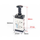 Airtac 4L110-06: Push Pull Valve. 5 Way - 4L11006