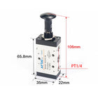 Airtac 4L210-08: Push Pull Valve. 5 Way - 4L21008