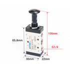 Airtac 4L210-08: Push Pull Valve. 5 Way - 4L21008G