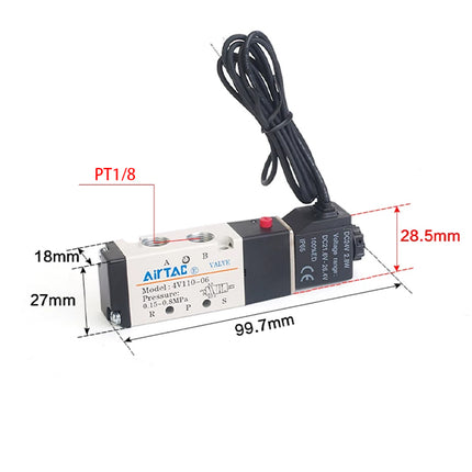Airtac 4V110-06 Solenoid Air Valve - 4V11006BI
