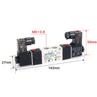 Airtac 4V120-M5 Solenoid Air Valve(5/2,5/3 way) - 4V120M5B