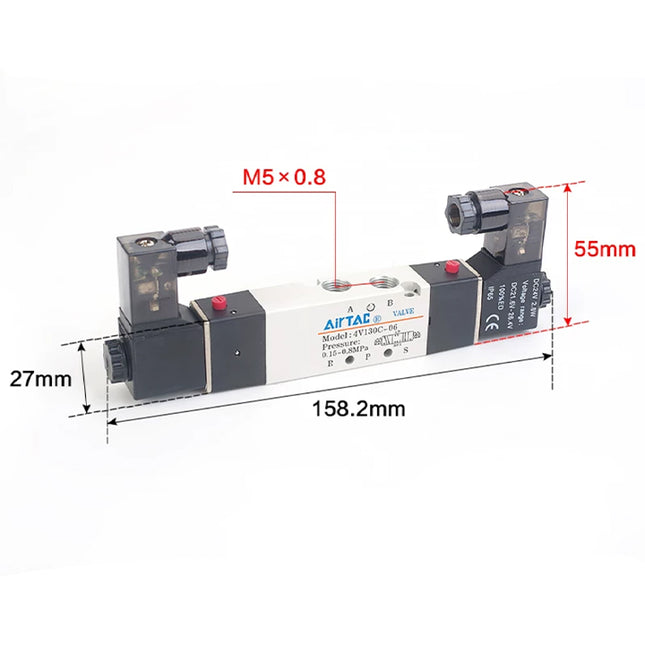 Airtac 4V130C-M5: Solenoid Air Valve - 4V130CM5A
