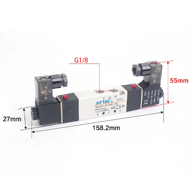 Airtac 4V130E-06: Solenoid Air Valve - 4V130E06AG