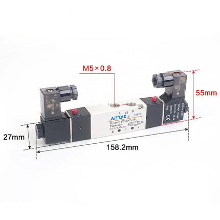 Airtac 4V130E-M5: Solenoid Air Valve - 4V130EM5B